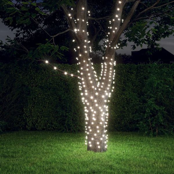 vidaXL Solárne svetlá 2 ks 2x200 LED studené biele vnútorné vonkajšie