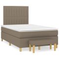 vidaXL Boxspring posteľ s matracom sivohnedý 120x200 cm látka