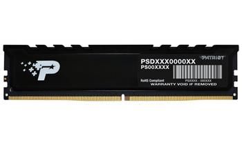 PATRIOT Signature Premium 24GB DDR5 5600MT/s / DIMM / CL46 / 1,1V Pamäť RAM, DDR5, 24GB, 5600MT/s, CL46, 1,1V, UDIMM, non-ECC, hliníkový chladič, čierna