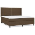 vidaXL Boxspring posteľ s matracom tmavohnedá 160x200 cm látka