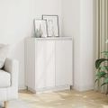 vidaXL Komoda, biela 60x34x75 cm, borovicový masív