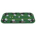 vidaXL Skladacia podložka na poker pre 8 hráčov, obdĺžnik, zelená