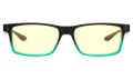 GUNNAR kancelářske/herní brýle CRUZ ONYX-TEAL * jantárová skla * BLF 65 * NATURAL focus Brýle, herní, pro deti, cerno-zelené obroucky, jantarová skla