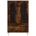 vidaXL Vysoká skrinka dymový dub 69,5x31x115 cm kompozitné drevo