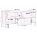 vidaXL TV skrinka 100x33x46 cm akáciový masív