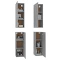 vidaXL TV skrinky 4 ks sivé sonoma 30,5x30x90 cm spracované drevo