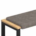vidaXL Vankúš na lavičku Umelá koža Sivá Hĺbka 35 cm