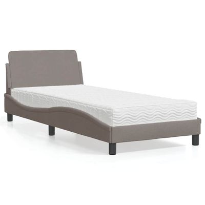 vidaXL Posteľ s matracom Dover sivohnedá 80x200 cm látka