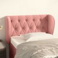 vidaXL Čelo postele so záhybmi ružový 83x23x78/88 cm zamat