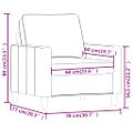 vidaXL Kreslo modré 60 cm zamat