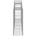 vidaXL Oblúkové gabionové koše 5 ks 300x30x80/100cm pozinkované železo