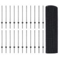 vidaXL Zvarené pletivo s podperami 50 x 0,8 m PVC potiahnutá oceľ Sivá