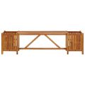 vidaXL Záhradná lavica s 2 kvetináčmi 150x30x40 cm masívna akácia