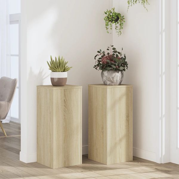 vidaXL Stojany na rastliny 2 ks dub sonoma 30x30x70cm kompozitné drevo