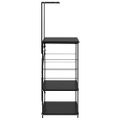 vidaXL Skrinka na mikrovlnku, čierna 60x39,6x123 cm, kompozitné drevo