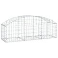 vidaXL Oblúkový gabionový kôš 150x50x40/60 cm pozinkované železo