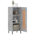 vidaXL Komoda betónovo sivá 34,5x34x90 cm spracované drevo