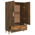 vidaXL Kredenc dymový dub 70x31x115 cm spracované drevo