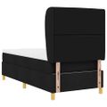 vidaXL Posteľ s pružinovým rámom s matracmi Čierny 200 x 80 cm látka