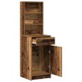 vidaXL Highboard Staré drevo 41 x 40 x 135 cm Kompozitné drevo