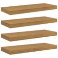 vidaXL Stenná polica Nástenná montáž 4 ks Béžová 60 x 23,5 x 3,8 cm