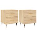vidaXL Nočné stolíky 2 ks dub sonoma 40x35x47,5 cm kompozitné drevo