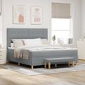 vidaXL Posteľ s pružinovým rámom Svetlosivá 200 x 180 cm látka
