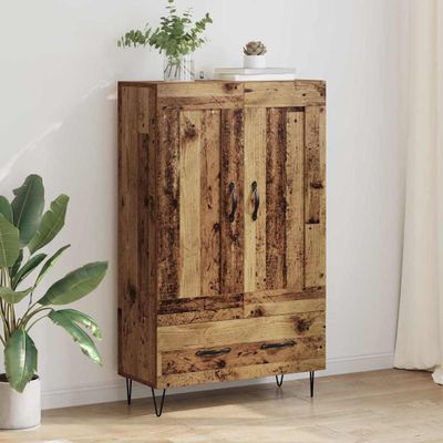 vidaXL Highboard Staré drevo 69,5 x 31 x 115 cm Kompozitné drevo