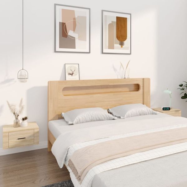 vidaXL Nástenné nočné stolíky 2 ks dub sonoma 50x36x25 cm