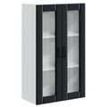 vidaXL Nástenný sklenený kabinet LUCCA Čierna 60 x 31 x 100 cm