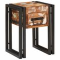 vidaXL Koncový stôl so zásuvkou 30 x 30 x 40 cm Masívne obnovené drevo