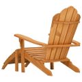 vidaXL Záhradná stolička Adirondack s podnožkou masívne teakové drevo