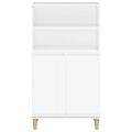 vidaXL Vysoká skrinka vysoký lesk biela 60x36x110 cm spracované drevo