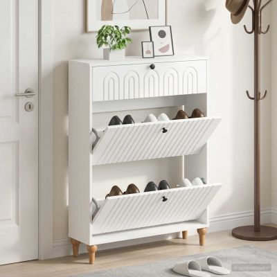 vidaXL Skriňa na topánky ALKMAAR 78 x 24 x 103 cm Kompozitné drevo