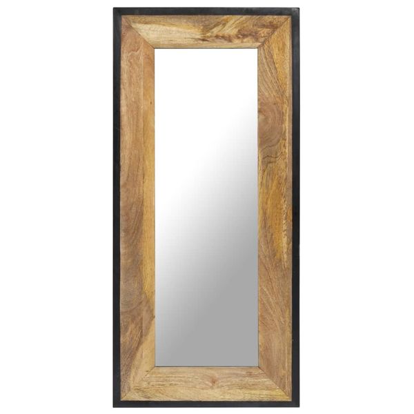 vidaXL Zrkadlo 110x50 cm masívne mangovníkové drevo