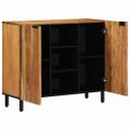vidaXL Servírovacia skriňa Hnedá 90 x 33 x 75 cm Masívne mango drevo