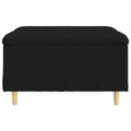 vidaXL Ottoman s Úložným Priestorom Čierny 80 x 80 x 45 cm látka
