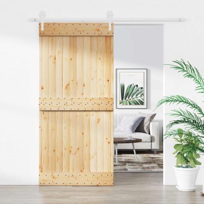 vidaXL Posuvné dvere Prírodná a biela 95 x 210 cm