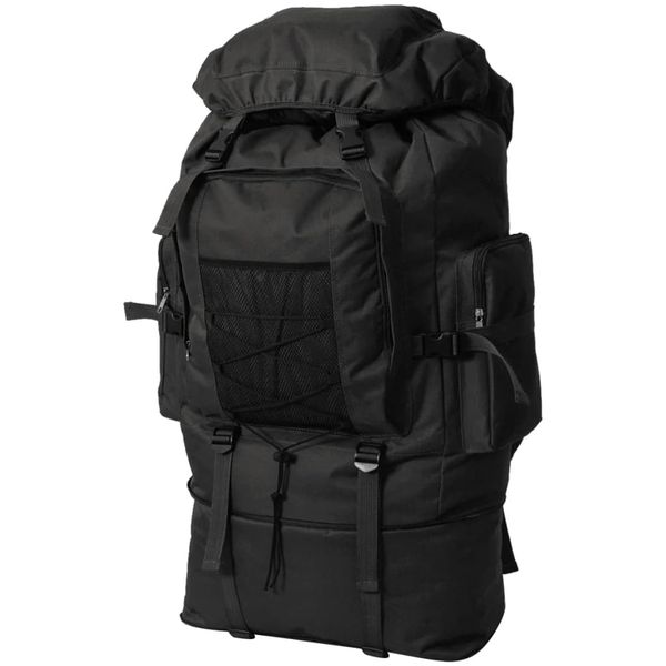 vidaXL Vojenský batoh XXL, 100 l, čierny