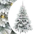 vidaXL Umelý vianočný stromček s 150 LED-i Biela 150 cm PE a PVC