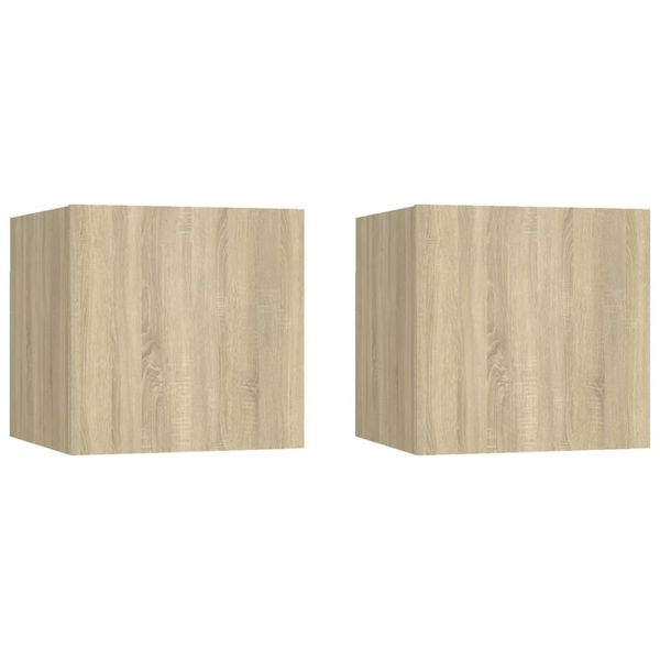 vidaXL Nočné stolíky 2 ks, dub sonoma 30,5x30x30 cm, kompozitné drevo