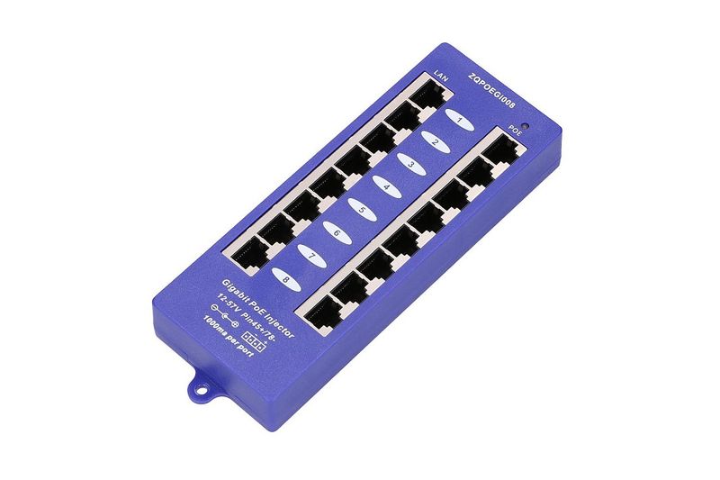 MHPower POE-PAN8-GB Gigabitový stienený 8-portový PoE panel