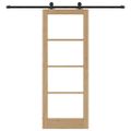 vidaXL Posuvné dvere ORKDAL 78 x 202 cm Prírodná a čierna