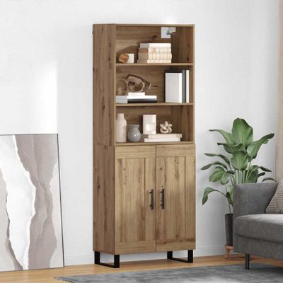 vidaXL Highboard 2 pcs Remeselný dub Kompozitné drevo