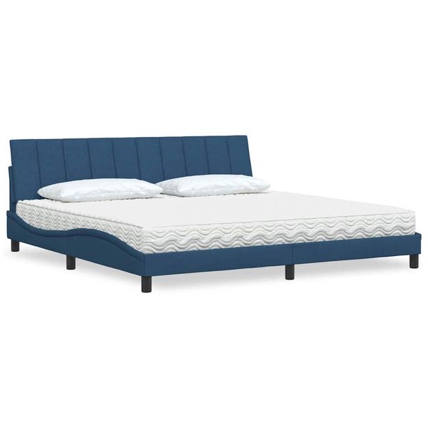 vidaXL Posteľ s matracom Hanko modrá 200x200 cm látka