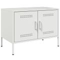 vidaXL TV skrinky 2 ks biele 68x39x50,5 cm oceľ