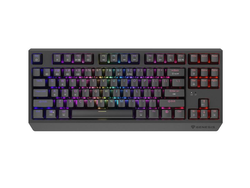 GENESIS herná klávesnica THOR 230/TKL/RGB/Outemu Red/Bezdrôtová USB + Bluetooth/US layout/Čierna