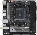 ASROCK MB A520M-ITX/AC (AM4, amd A520, mini ITX, 2xDDR4 4733+, VGA+HDMI, WIFI) Základní deska, AMD A520, AM4, 2x DDR4 DIMM (max. 64GB), Wi-Fi, M.2, HDMI, DisplayPort, USB typ C, Mini-ITX
