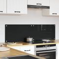 vidaXL Kuchynský obklad 2 ks Čierna 70 x 40 cm tvrdené sklo
