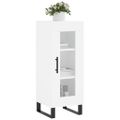 vidaXL Komoda biela 34,5x34x90 cm spracované drevo